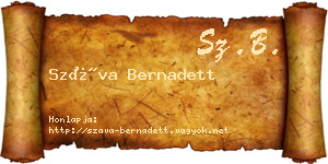 Száva Bernadett névjegykártya