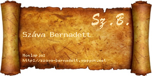 Száva Bernadett névjegykártya