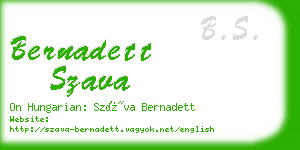 bernadett szava business card